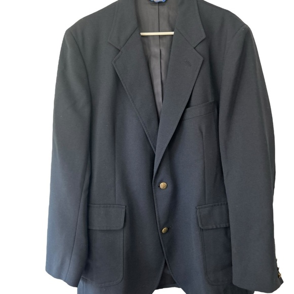 Pendleton Wool Blend Men’s Blazer Size 44L Navy Vintage Gold Tone Buttons - Picture 1 of 5